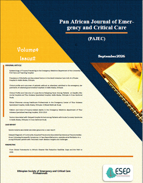 					View Vol. 4 No. 2 (2026): Pan African Journal of Emergency and Critical care
				